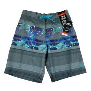 Speedo Mens Horizon Bondi Stretch 20" Board Shorts Swim Trunks Blue Gray S